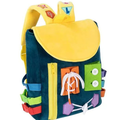 Toddler Busy Board Backpack With Buckles And Learning Activity Toys Develop Basic Life Skills