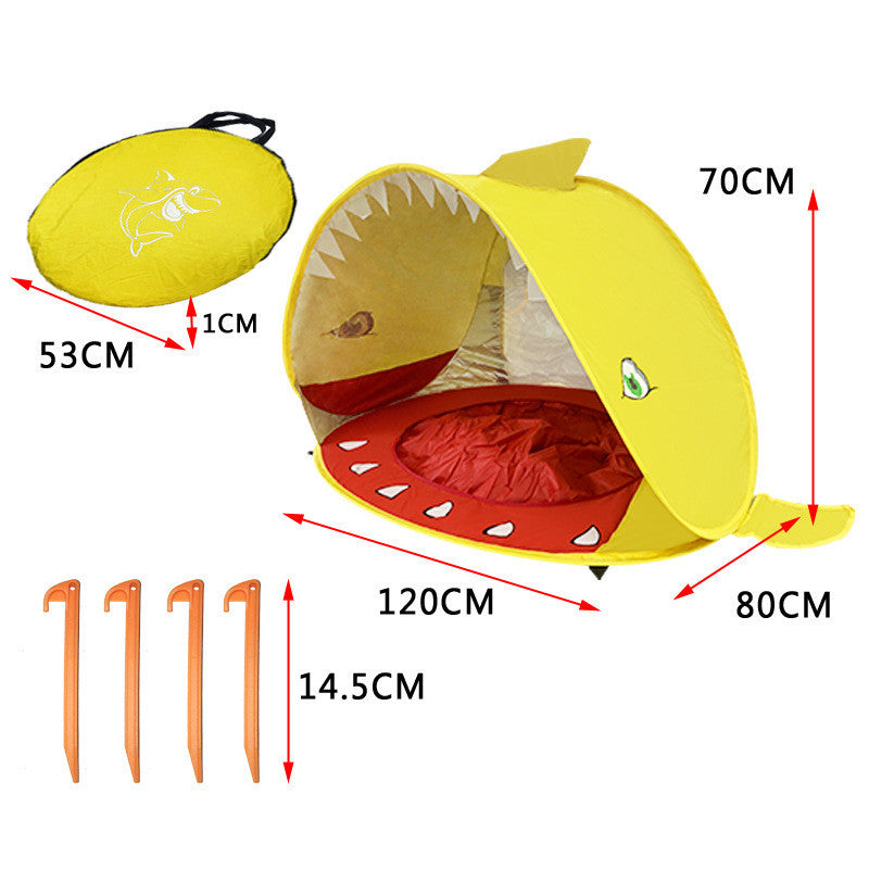 Children  Babies Beach  Tents Shade Bule